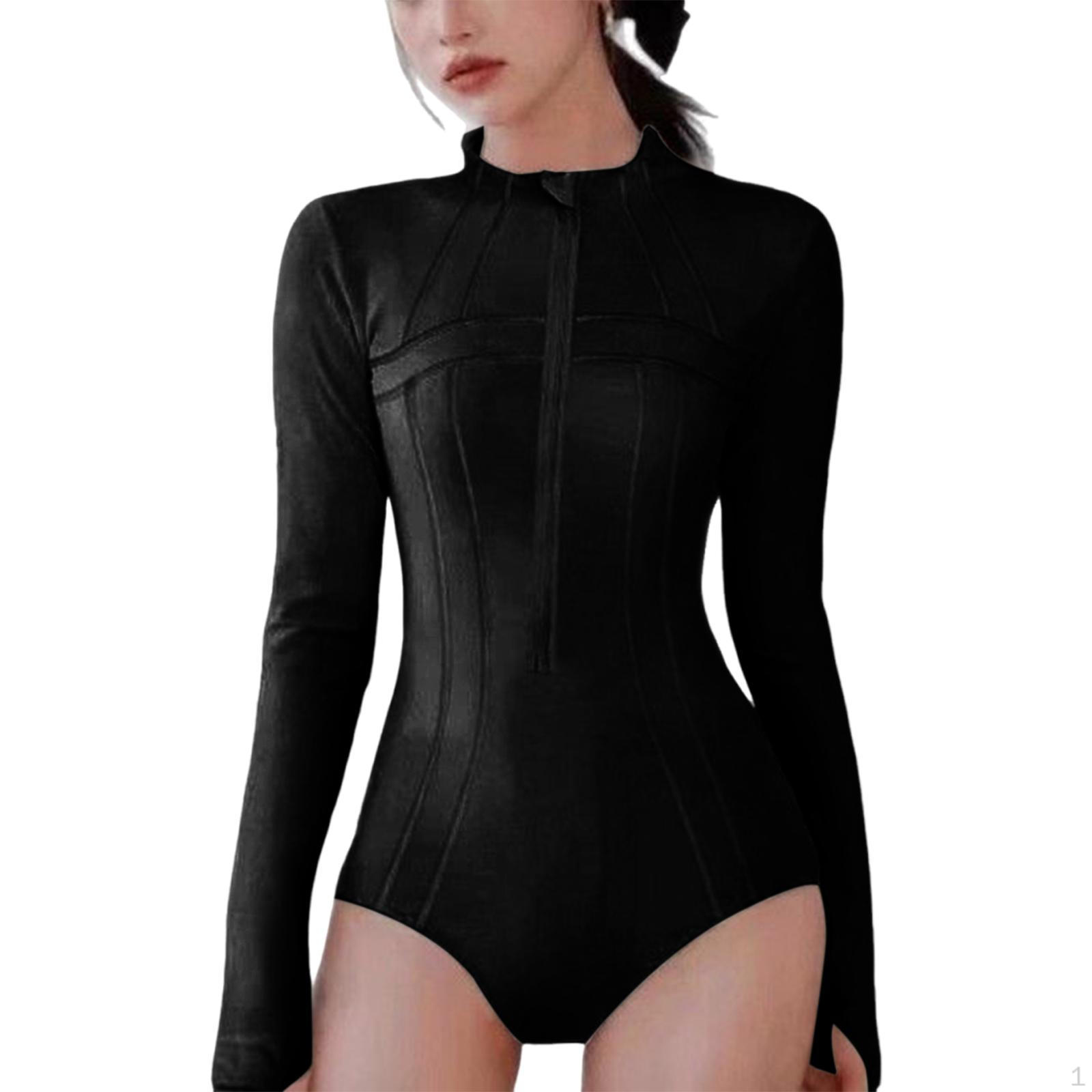 

Купальник с длинным рукавом для женщин 1 предмет Мягкий Быстрый Костюм для дайвинга Серфинг Гидрокостюм Йога Пляж M