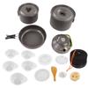 Camping Cookware Kit Portable Practical High Hardness Anti Scald Pot Kettle Set for Outdoor Picnic