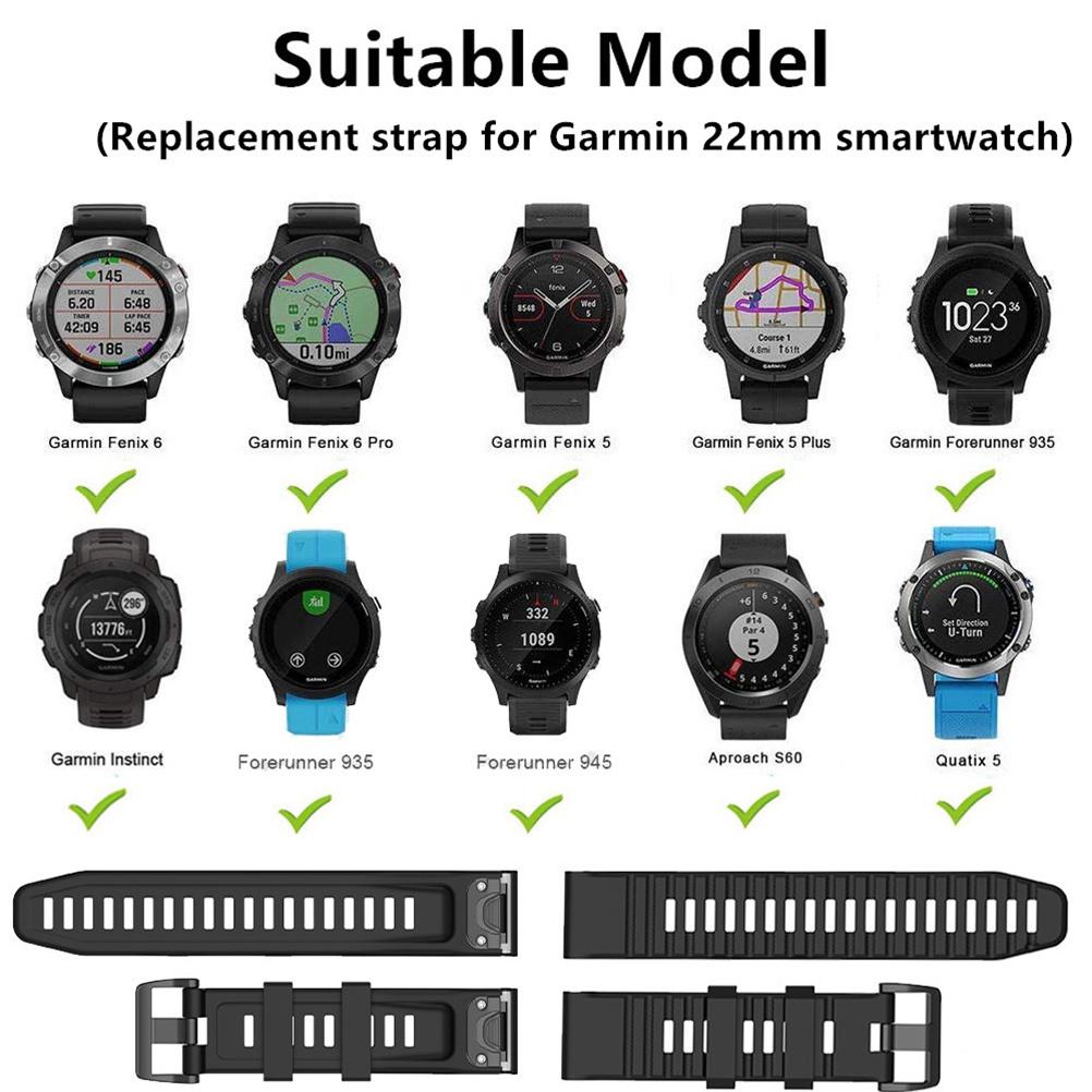 Replacement Straps Compatible for Garmin Fenix 7X Fenix 6X GPS Fenix 6X PRO Watch Silicone Strap 26mm Quick Release