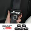 Car Seat Belt Buckle Plug Leather Car Seat Belt Clip Protective Covers For uhf9 Grand Cherokee Wrangler JK Renegade Gladiator rf3