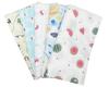 amife petit Tenugui Hand Made in Finish Memories (Gauze Towel), 100% Cotton, Japan, Anti-Fray (Summer Pattern)