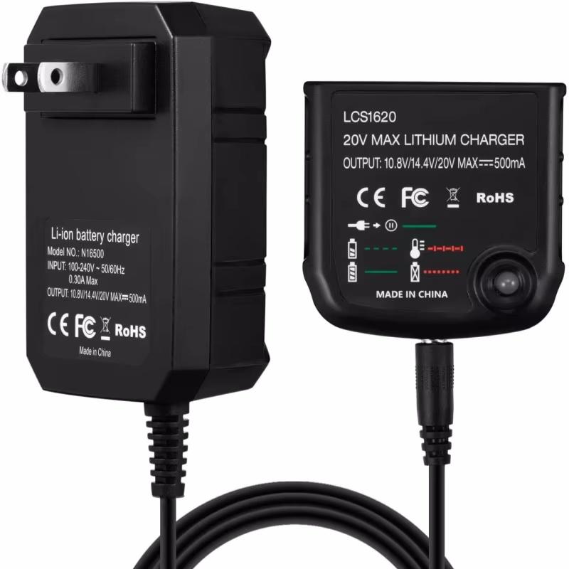 Lithium Battery Charger For Black&Decker 10.8V 14.4V 18V 20V Serise LBXR20 Electric Drill Screwdriver Battery Charging Tool