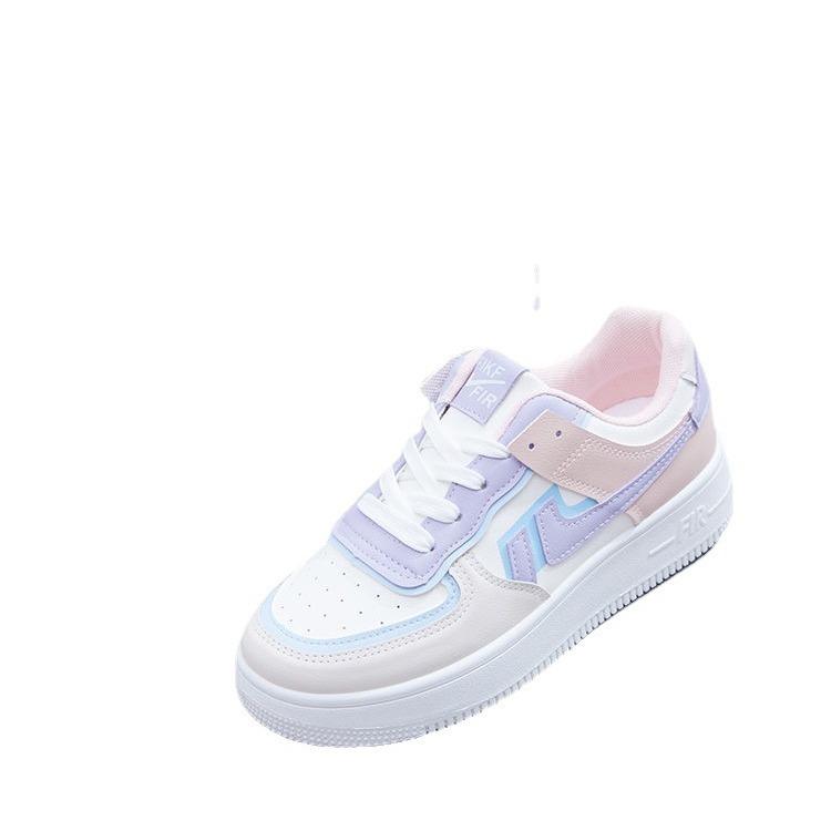 Japanese Little White Shoes Women's Spring New Color Matching Little White Shoes Ins Macaron Students Thick Baseplate Shoes