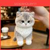 Portachiavi Gatto Peluche Con Materiale Peluche Corto Morbido Per Regalo E Decorazione Borsa