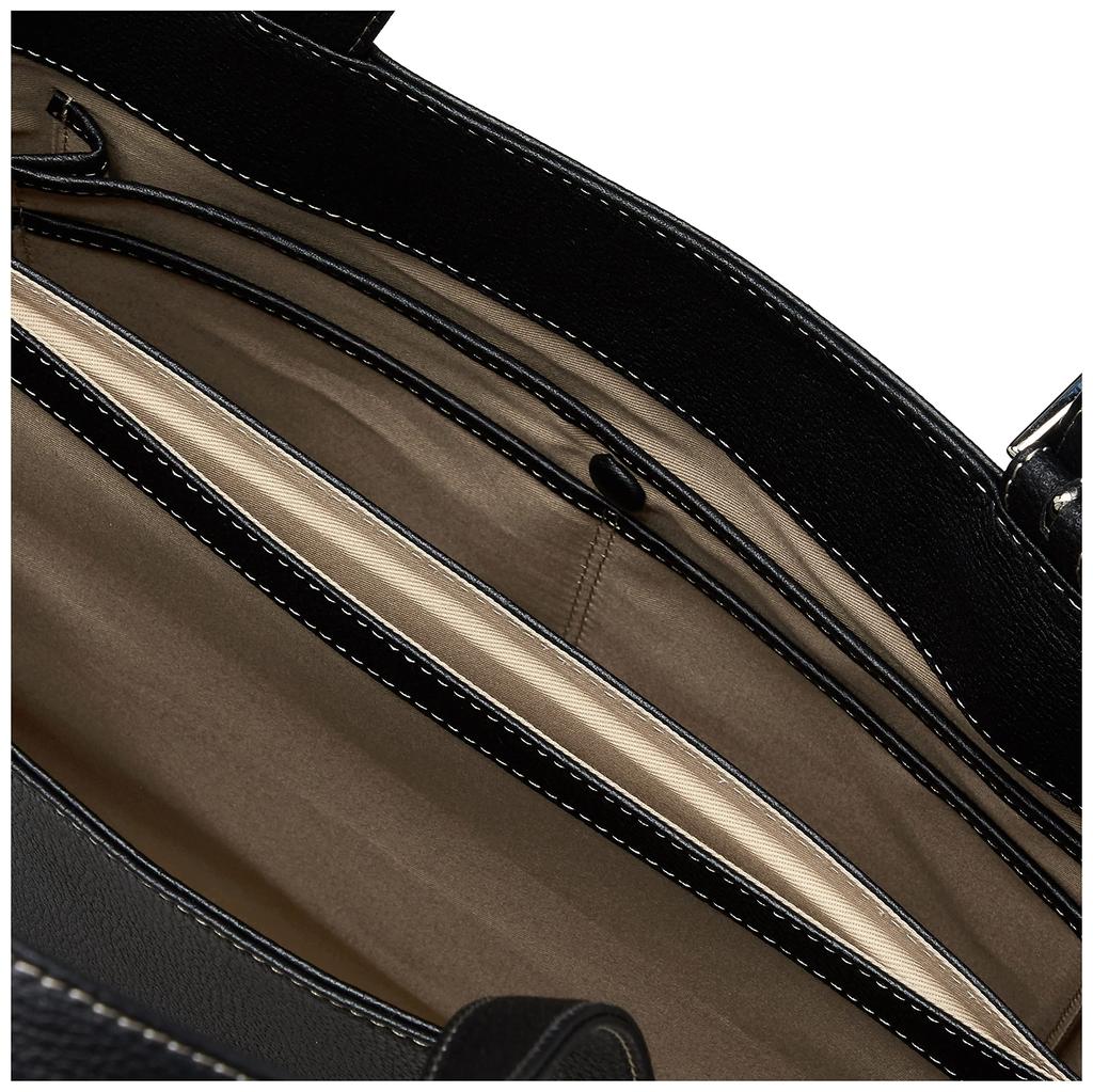 B5 size shoulder bag Beige Stitch 15521 [Kitamura] Y-1254 Women's Black/Sand [Black]