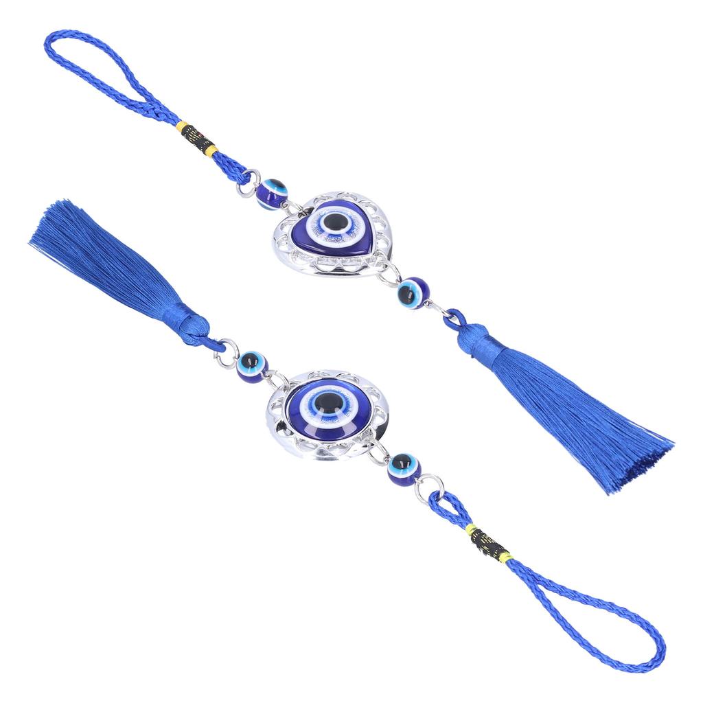 5Pcs Evil Eye Pendant Coloured Glaze Blue Tassel Exquisite Design Good Luck Evil Eye Decor for Room 