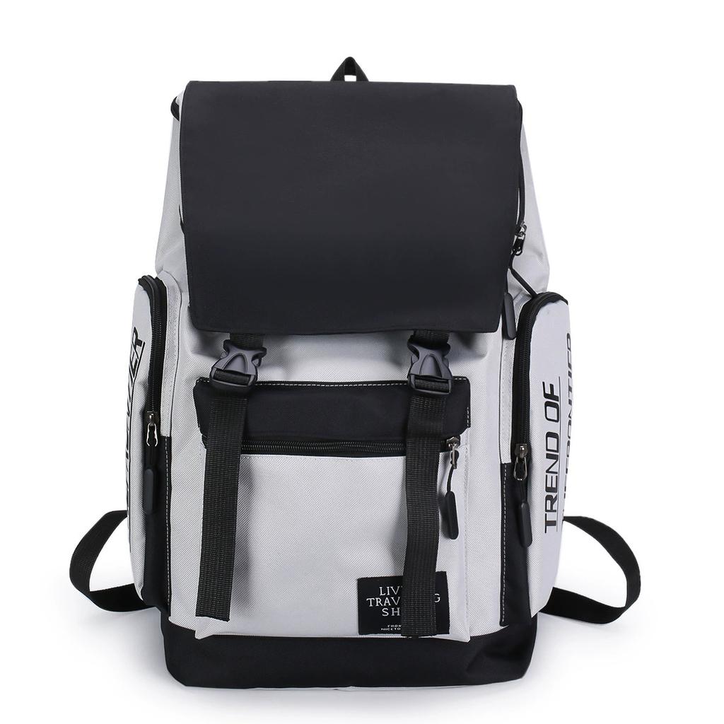 Unisex Fashion Print Backpack, New Design Canvas Backpack, Large Capacity School Travel Bag with Laptop Compartment