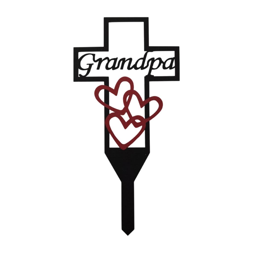 Cemetery Memorial Stake with Pointed Top - Outdoor Decorative for Deceased Relatives