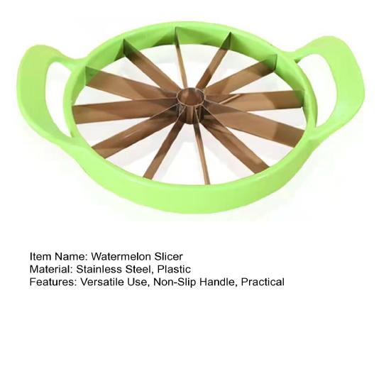 Watermelon Slicer Stainless Steel Fruit Cutter with Comfortable Non-Slip Handle Watermelon Slicing Tool Home Supply