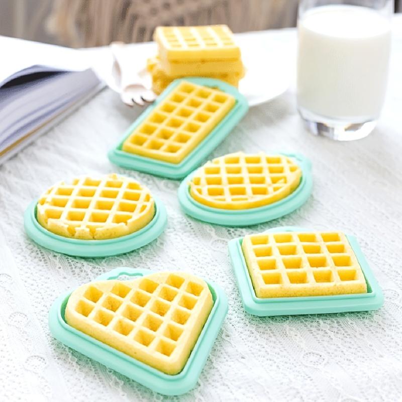 5 stk Non-stick Silikon Vaffelform Gjenbrukbar Bakeform for DIY Baking og Sunne Frokoster