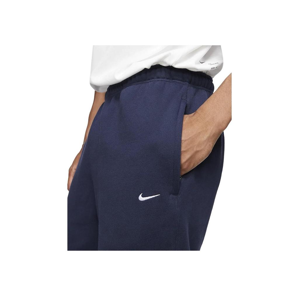 Nike Pure Color Drawstring Straight Casual Pants Men bottoms Navy-Blue CD6394-451