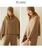 Women's 100% Pure Cashmere Shawl - Autumn Winter Fashion Pullover Knit Outerwear Cloak