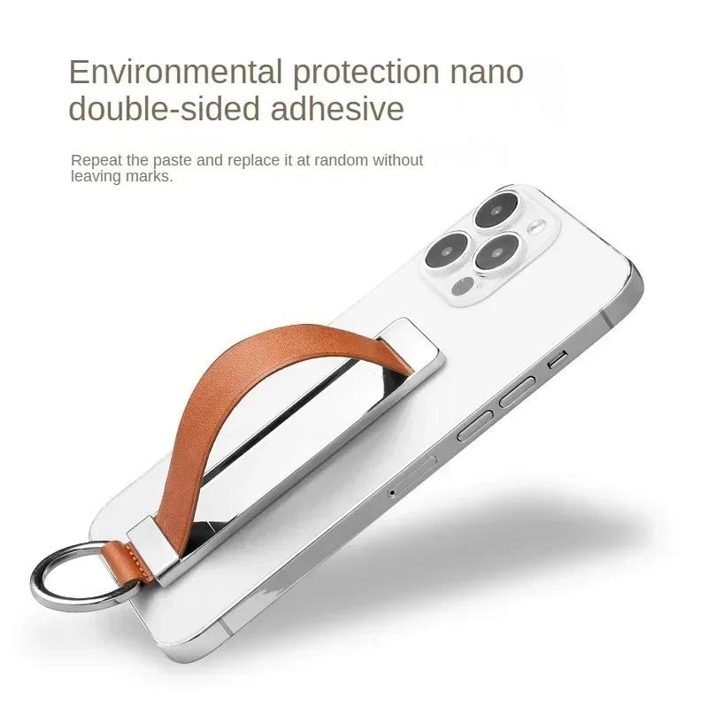 Universal Wrist Band Cell Phone Holder Push-pull Wrist Strap Holder Adhesive Buckle Mobile Phone Stand Desktop Phone Support