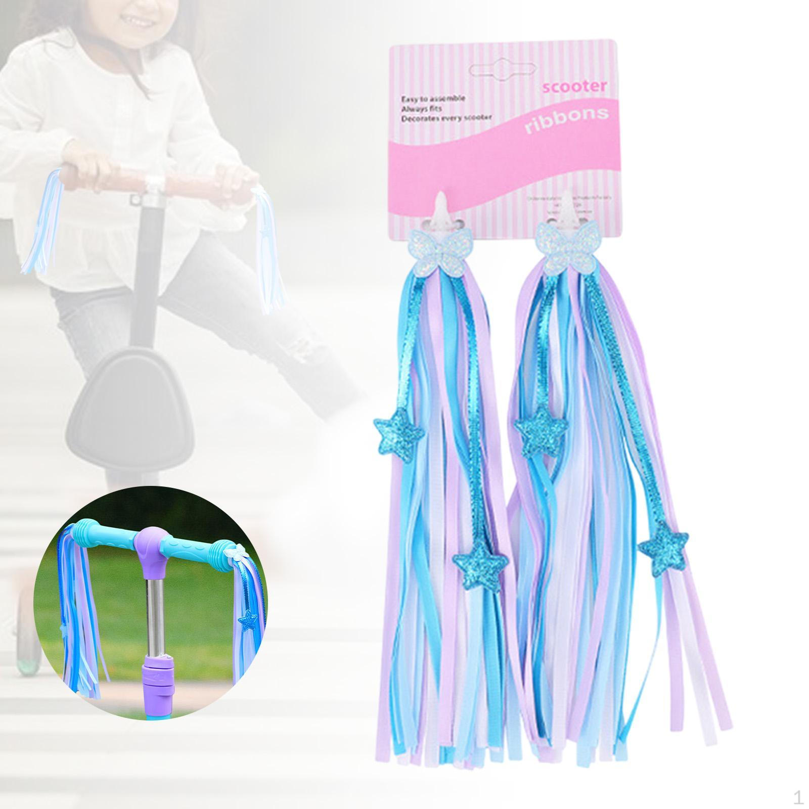 

2 шт. Bichcles Tassels Biños Girls Easy Atect для украшения велосипеда Balance Bike для детей синий