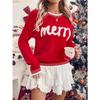Christmas New Knit Sweater Women's Casual Fashion Long-sleeved Loose Jacket Sweater Women