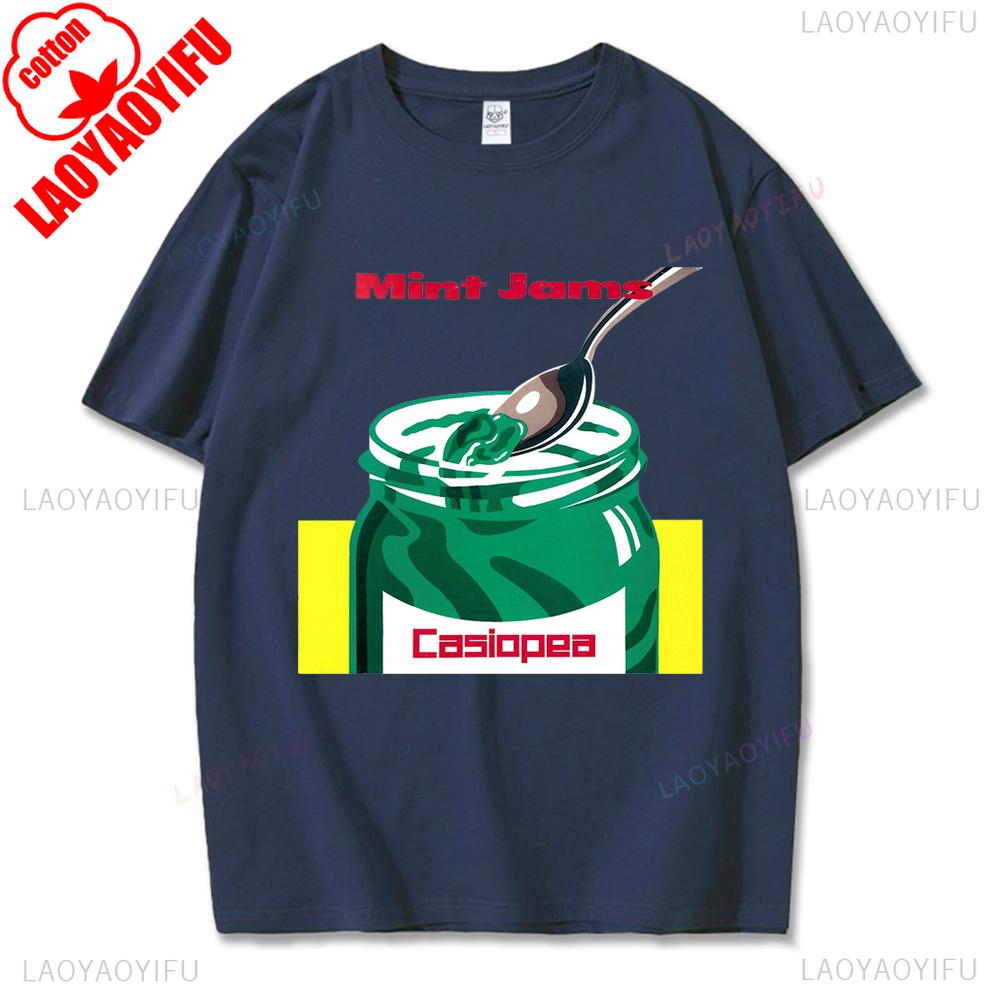 Mint Jams Casiopea Retro Jazz Anni '80 Magliette Grafiche Donna Uomo Cotone Alta Qualità T-shirt Moda Vintage Unisex Streetwear Top