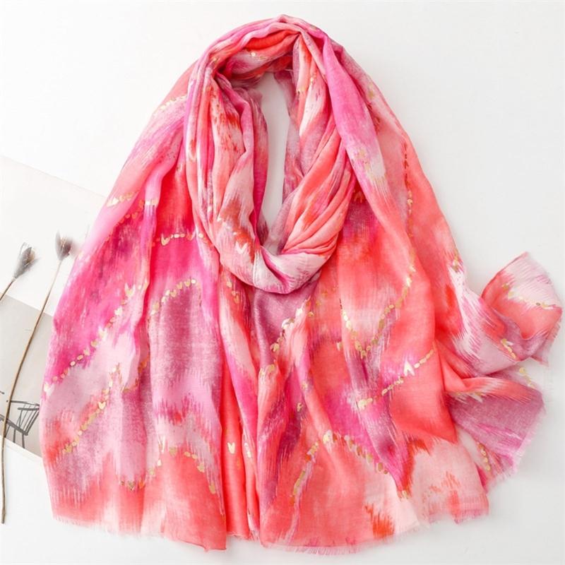 Large Scarf Silk Feeling Color Blending for Women Multifunctional Head Scarf Unisex Hijab Neck Scarves Daily Wear