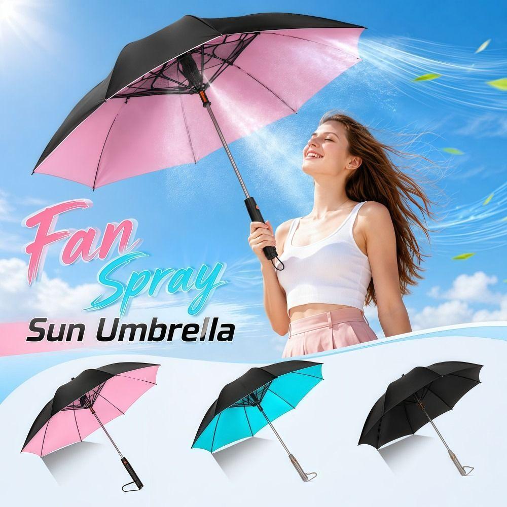 USB-Lade-Kühlender Sonnenschirm UV-Schutz Outdoor-Schirm Für Sommer, Strand, Angeln