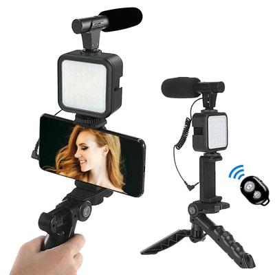Sada pro vlogování pro chytré telefony Vybavení pro nahrávání videa se stativovou výplňovou světelnou závěrkou pro telefon s fotoaparátem Sada Youtube Vlogger KIT