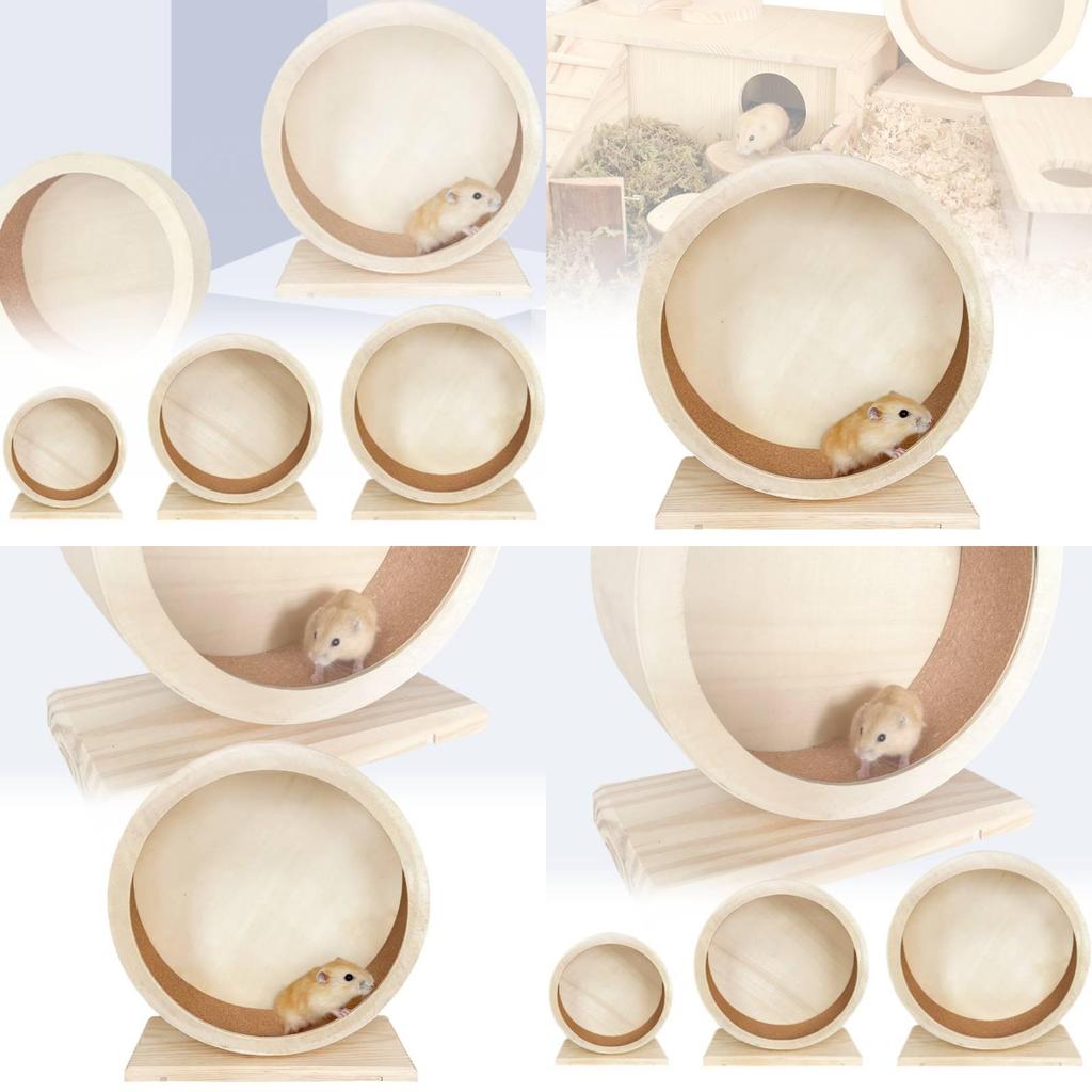 Levné Dřevěné Tiché Běhací Kolečko Pro Křečka Masivní Dřevo Tichý Exerciser Pro Všechna Roční Období