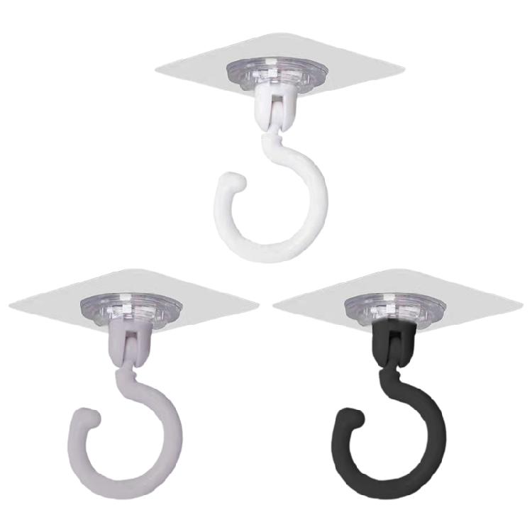 Selbstklebende Haken 10 Stück/Set 360° drehbar Schlafzimmer Büro Aufbewahrungshaken