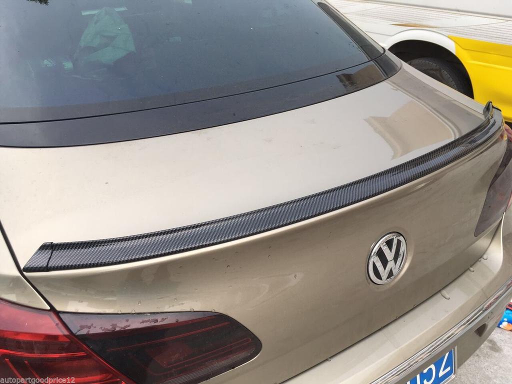 1.5 M Car Tail Carbon Fiber Spoiler Rubber Body Kit Trim Sticker Universal