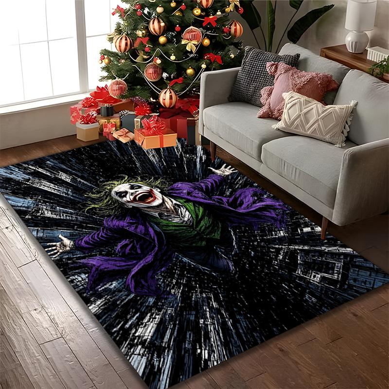 JOKER Rug Ideal for Reading Room, Multi-purpose Office Chair Sofa Carpet, Anti-slip Printed Home Area Rug