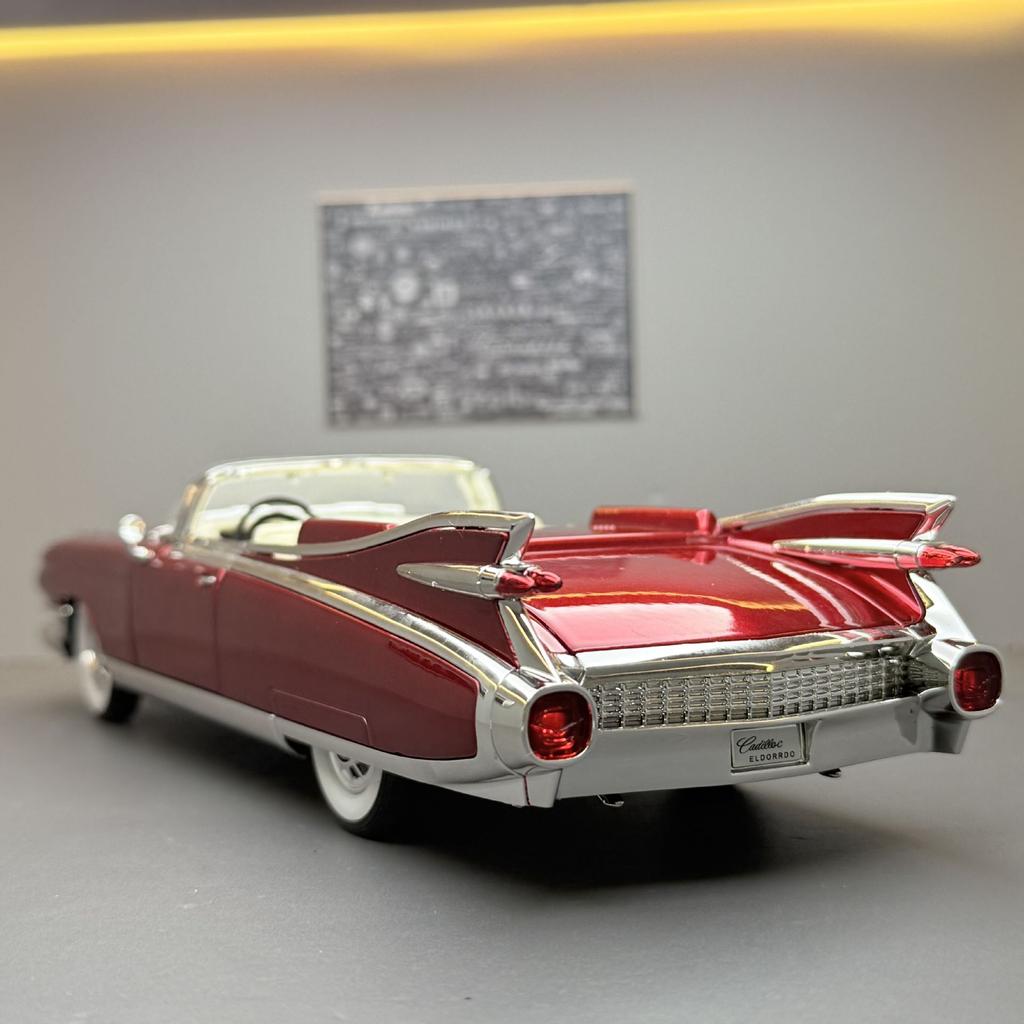 1:24 Cadillac Eldorado Biarritz 1959 Series 62 Alloy Diecast Classic Car Model Simulation Sound & Light Toys Collection Decorate
