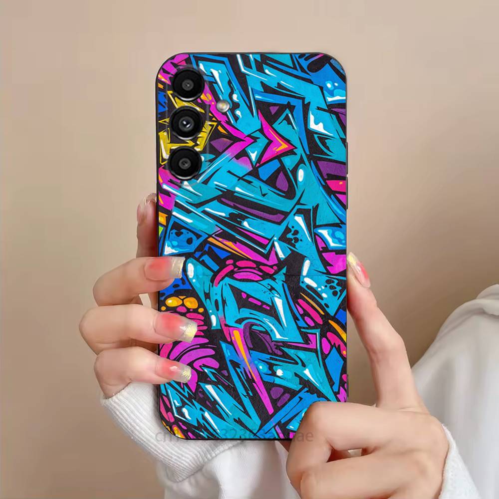 Colorful graffiti Phone Case For Samsung Galaxy S21 22 23 24 S25 Ultra PlusS20 FE S10 Plus Cover Funda