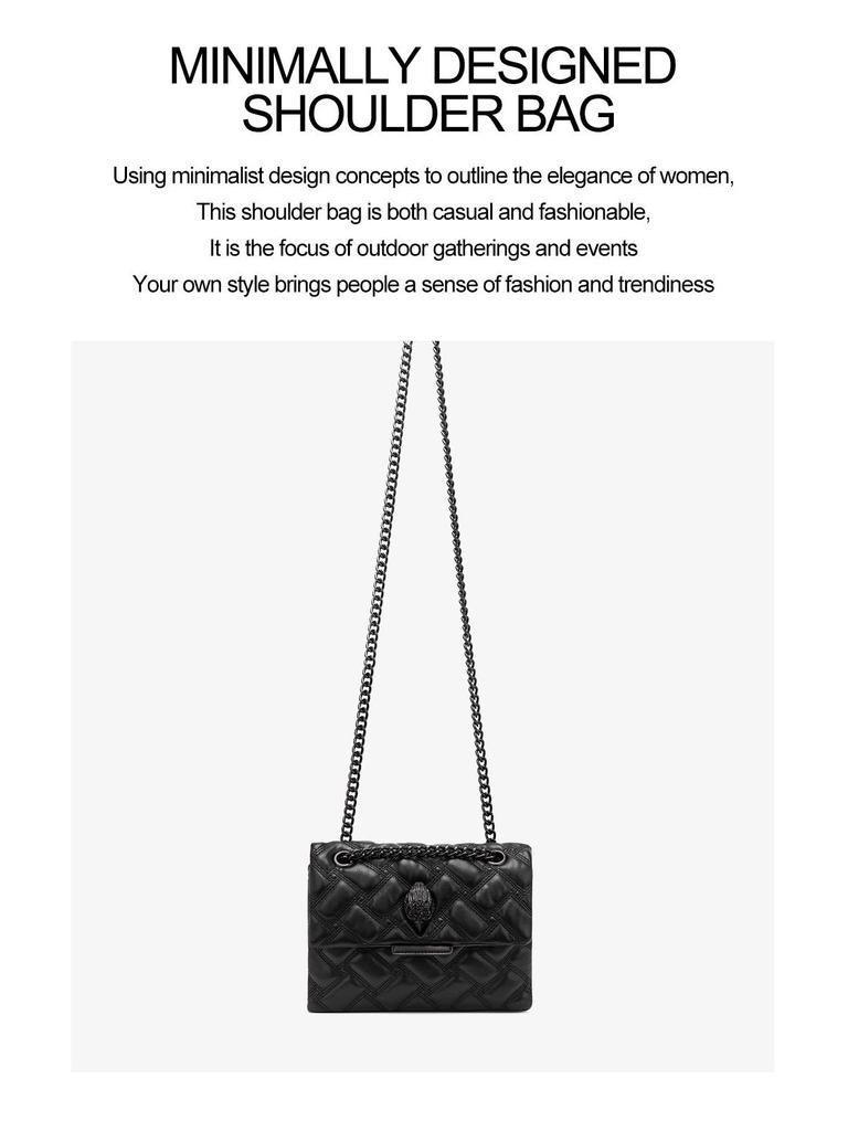 2025 Minimalist Black Eagle Crossbody Chain Bag