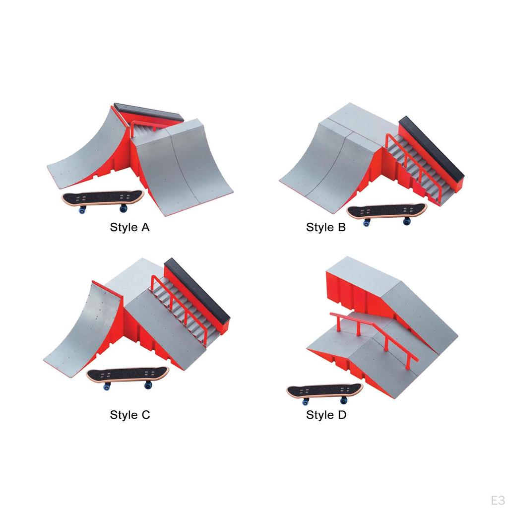 Finger Skate Ramp Park Kits Toy with Skateboard, Kids Skateboard