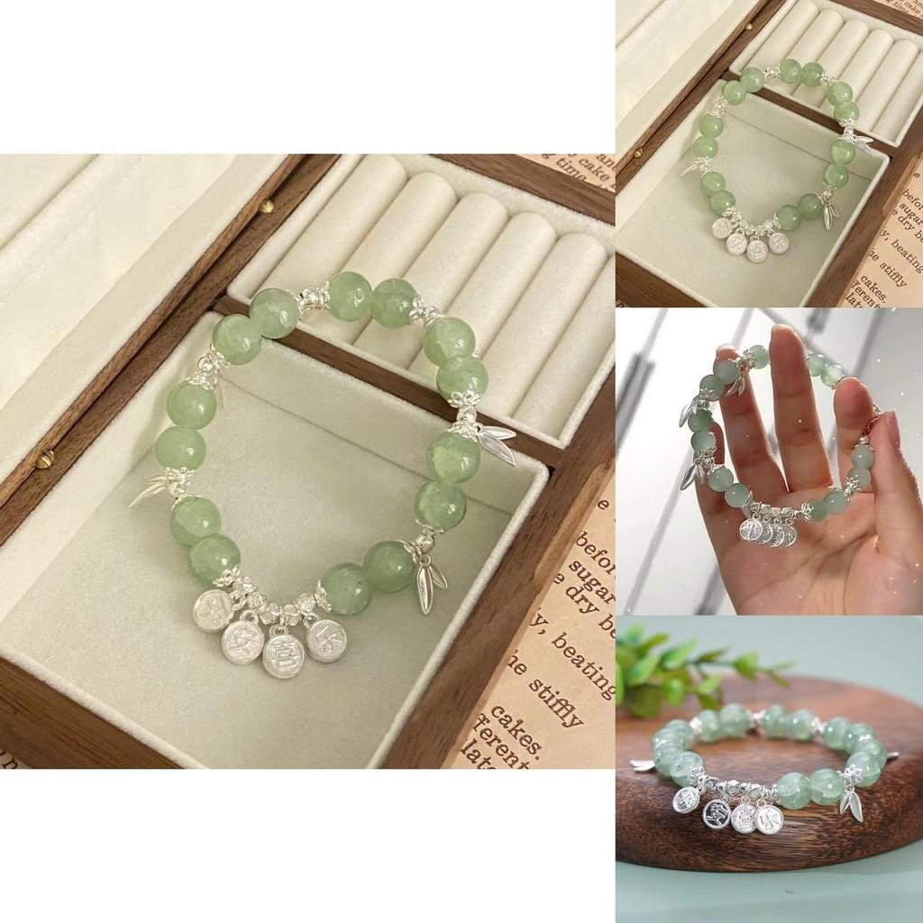 Modern Chinese Style Geometric Leaf Design Bracelet For Women Alloy Plated Jewelry