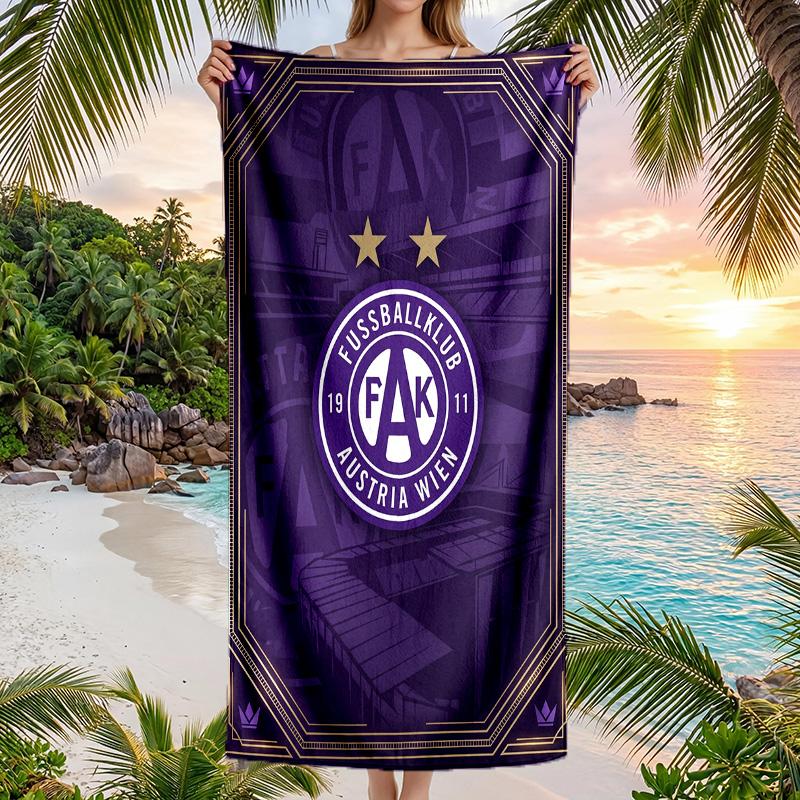 Austria Wien FC stampa Asciugamano da Spiaggia Quick Dry Microfibra Assorbente Portatile da Viaggio Asciugamano da Nuoto