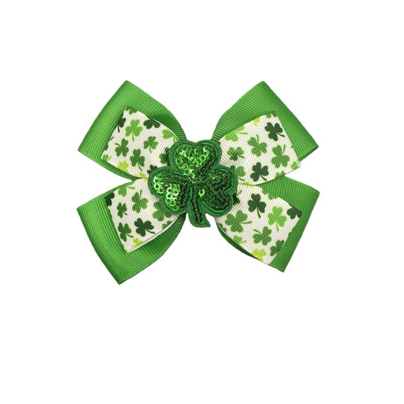 St. Spinka do włosów z koniczynką na Dzień Świętego Patryka dla dzieci - Szczęśliwy dodatek do włosów w kształcie koniczyny