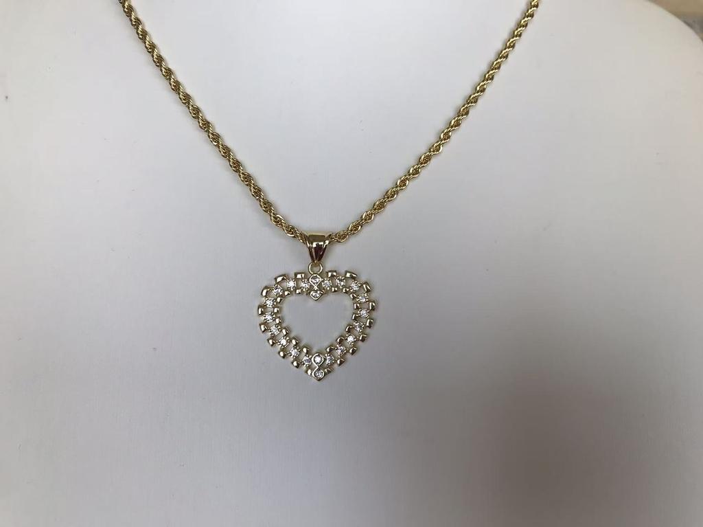 Stainless Name Pendant Steel Gold Plated Cartoon Classic Design Nugget Rollie Diamond Heart Frame Necklace for Women Men Jewelry