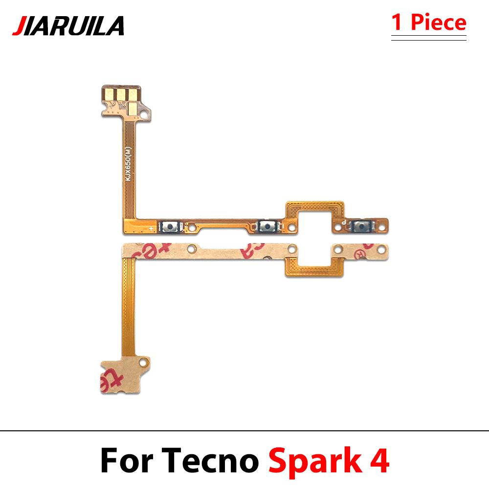 11Pcs For Tecno Spark Go 1116 Spark 11 Pro Plus Spark 6 Go Spark 11C 11C Volume Power Switch On Off Button Key Flex Cable