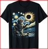 Tabby Cats Howling At Solar Eclipse April 8th 2024 Gift Idea Black T-Shirt S-5XL