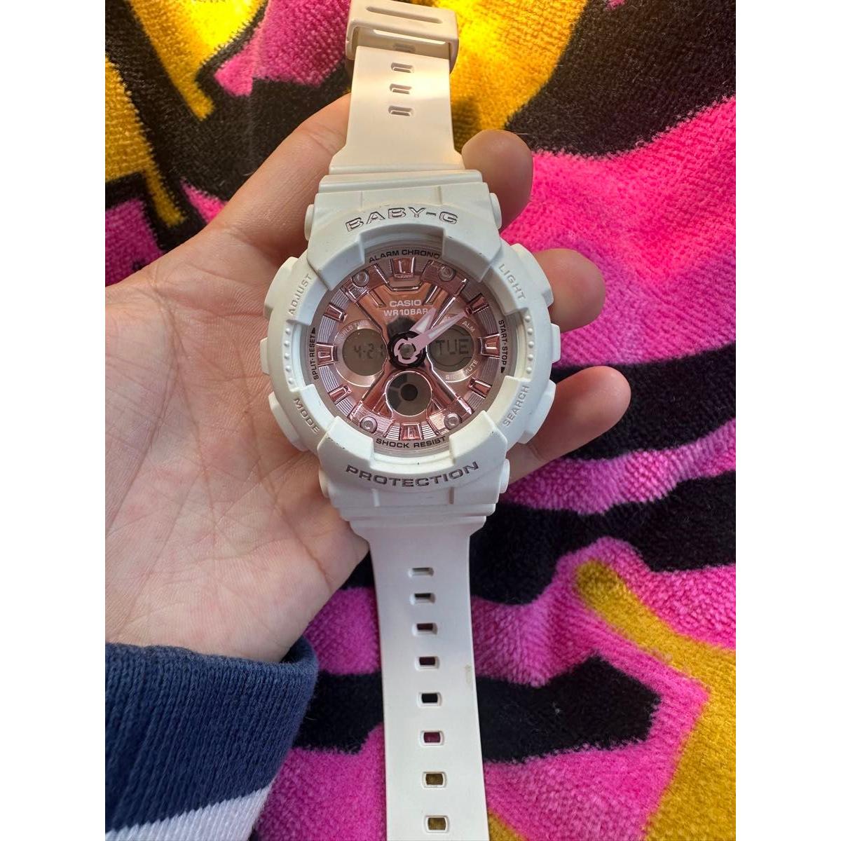CASIO Baby-G BGA-131 White Pink Gold Watch