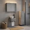 Bathroom Cabinet Set 4 pcs Concrete Grey 40 x 10.5 x 60.5 cm