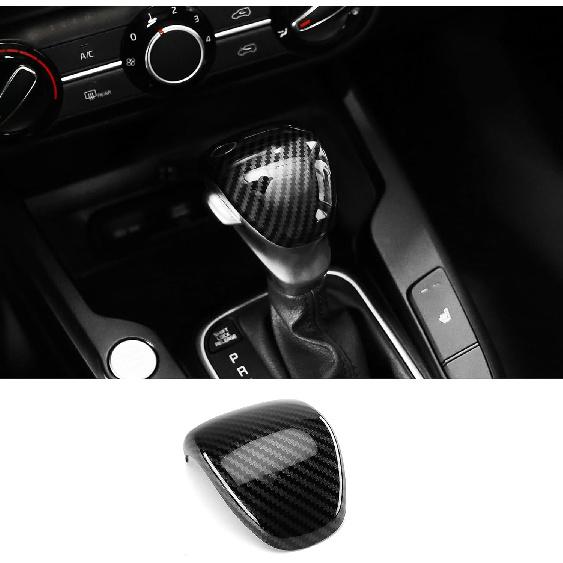 Carbon Fiber Style ABS Car Gear Shift Knob Cover Trim - Shifter Lever Handle Protective Sticker - Compatible with Kia Telluride 2020-2025, Sorento