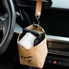 Multipurpose Vehicle Organizer Bear Shaped Kraft Paper Storage Bag Car Air Vent Trash Can  Car Use