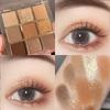 9 Color Matte Shimmer Eyeshadow Palette Butter Toast & Taro Earth Tones Buildable Pigment Long Lasting Makeup