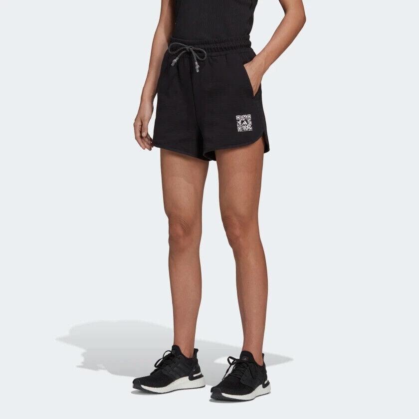 Adidas X Karlie Kloss Logo Design Comfortable Soft Skin-Friendly Mid-Rise Shorts Women Shorts Black HC2945