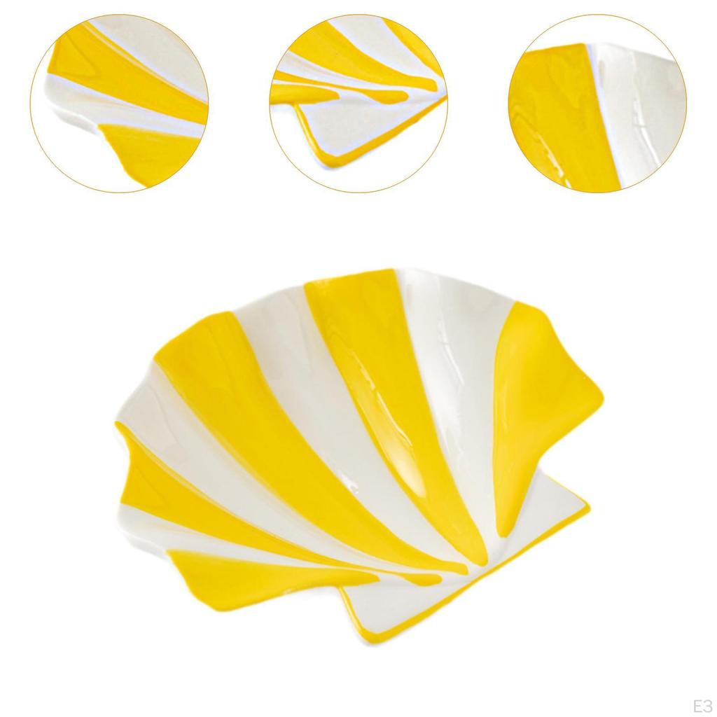 Ceramic Shell Shaped Business Cards Bowl Shape Trinket Tray Decorative for Home