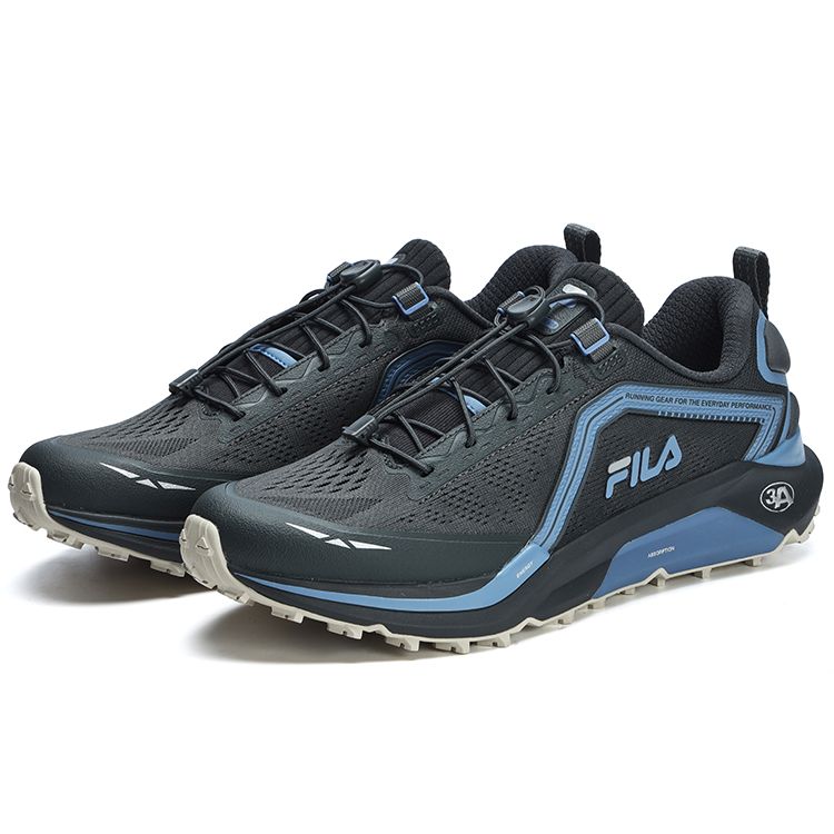 Fila 3A LYNX ATR Comfortable Supportive Rebound Low-Top Trail Marathon Training Running Shoes Men Sneaker Gray Blue A12M311207FDI