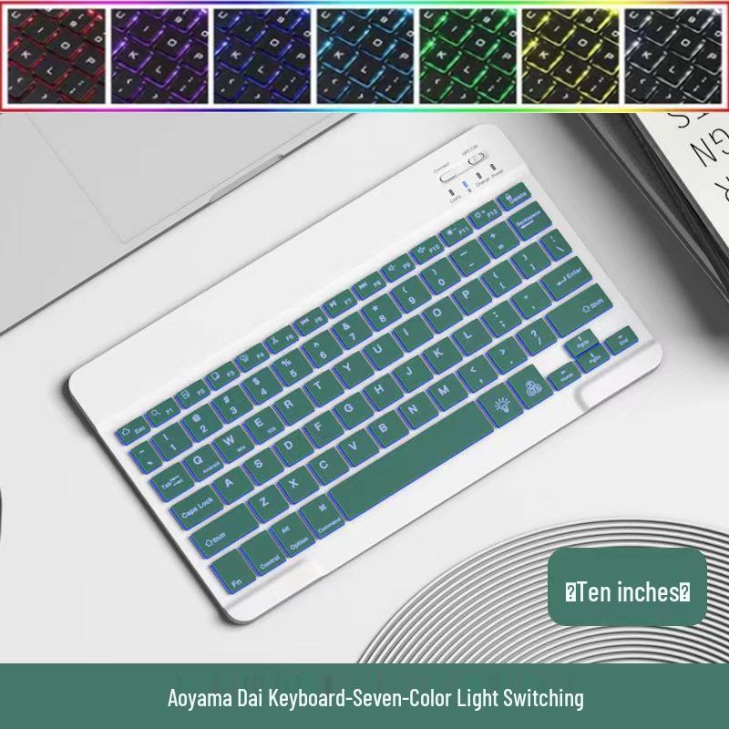 Ultra-Thin Silent RGB Bluetooth Keyboard & Mouse Set for 10-inch iPad/Huawei – Rechargeable & Wireless