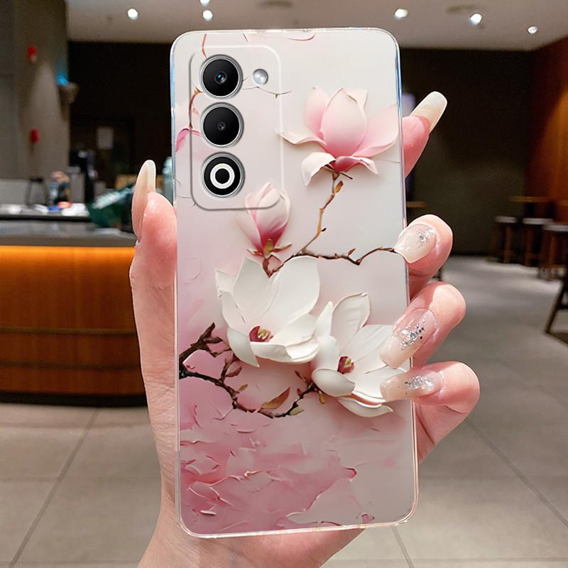 Jelly Case For OPPO A5 A5i Pro A6i Flower Butterfly Phone Cases Capa For Oppo A5 5G Soft Silicone Coque Transparent TPU Cover