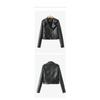 Autumn/Winter New Product Women's New Fashion and Casual Versatile Polo Collar Leather Zipper Decoration Jacket Coa