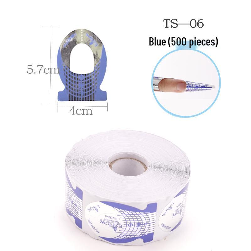100-Piece French Light Therapy Nail Extension Forms: Butterfly & Horseshoe Designs