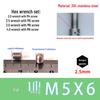 Stainless Steel Faucet Handle with M5 Hex Socket Screw for Kitchen/Bathroom Washbasin – Hot/Cold Water Accessory